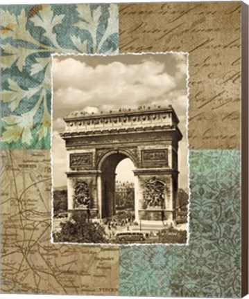 Framed Paris Scrapbook I Print