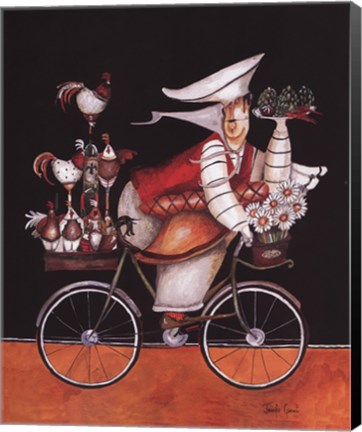 Framed Chicken Chef Print