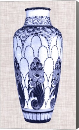 Framed Blue &amp; White Vase I Print