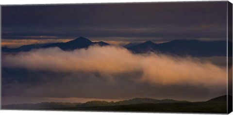 Framed Mountains and  Cloud Print