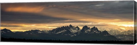 Framed Mountain Sunset Print