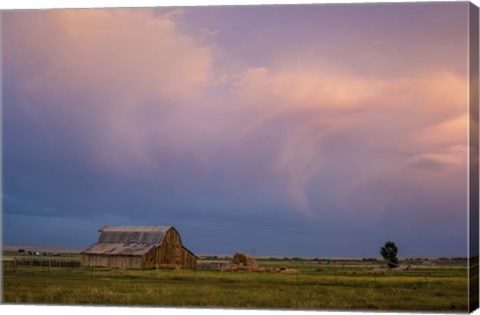 Framed Stormy Barn 03 Print