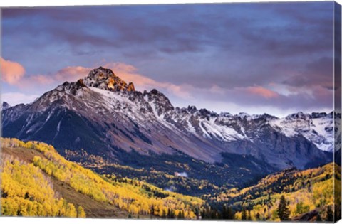 Framed Mountain Foliage 02 Print