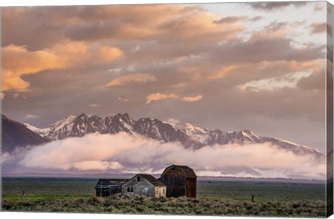 Framed Mountain Farm Print