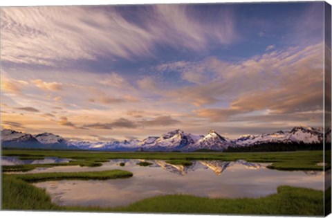 Framed Mountain Reflections Print