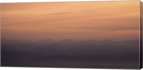 Framed Foggy Mountain Layers Print