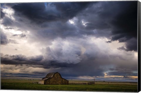 Framed Stormy Barn 04 Print