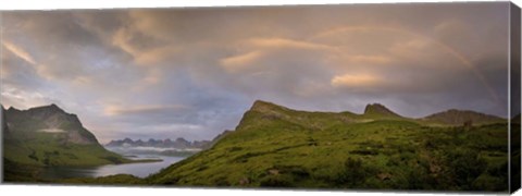 Framed Rainbow in the Mountains Print