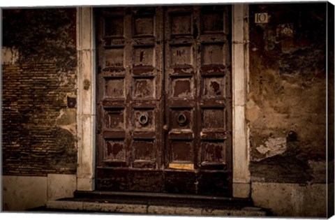 Framed Brown Door Print