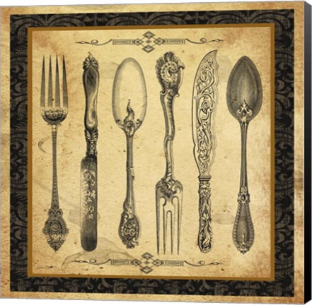 Framed Adriana Silverware Vignette II Print