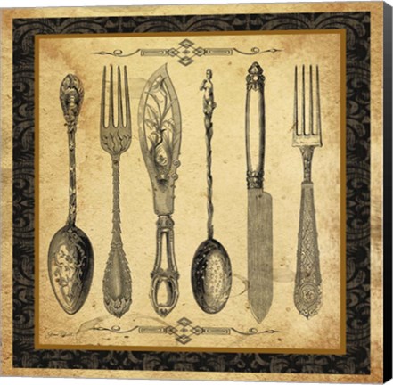 Framed Adriana Silverware Vignette II Print