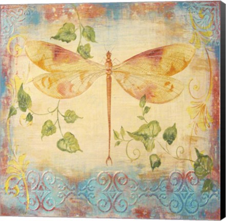 Framed Aqua Dreams Dragonfly Print