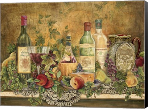 Framed Grapes Of Tuscany Print