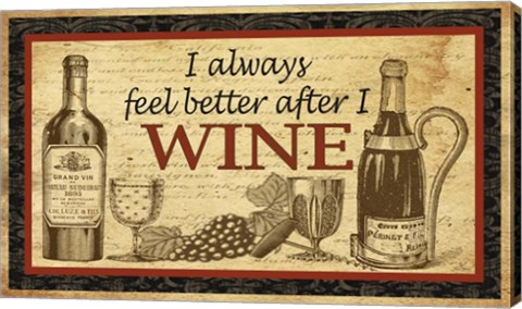 Framed Better After Wine Print