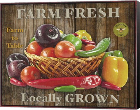 Framed Farm Fresh IV Print