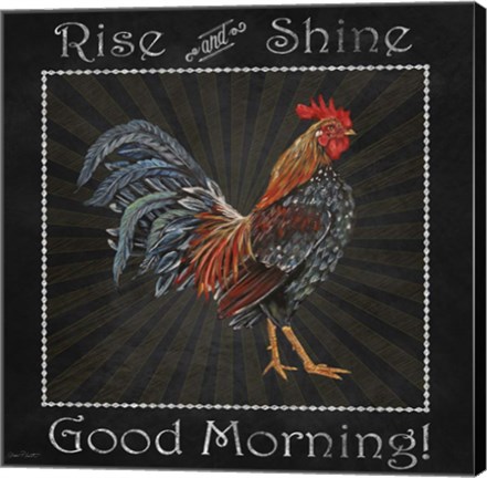 Framed Good Morning Rooster I Print