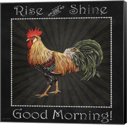 Framed Good Morning Rooster II Print