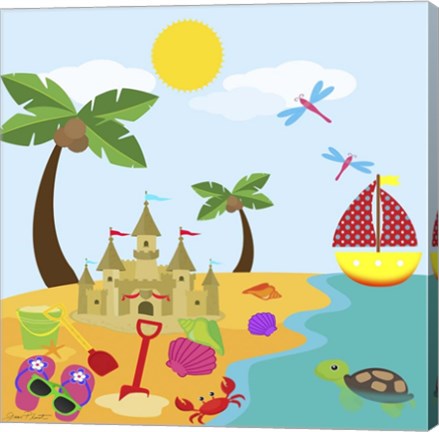 Framed Beach Time II Print