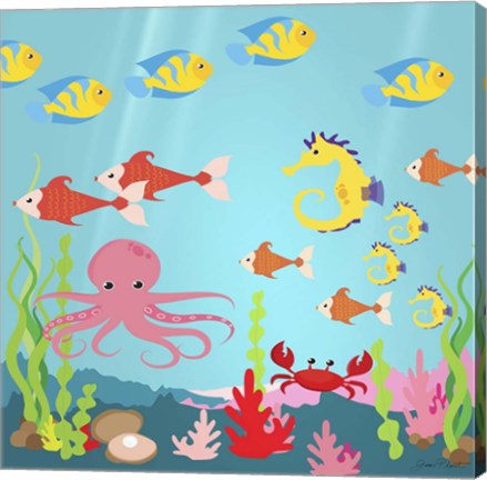 Framed Under The Sea I Print