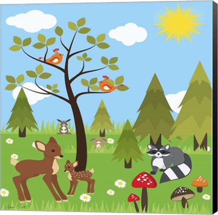 Framed Woodland II Print