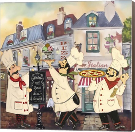 Framed Italian Chefs II Print
