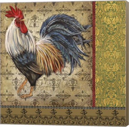 Framed Vintage Rooster I Print
