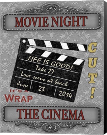 Framed Movie Night I Print
