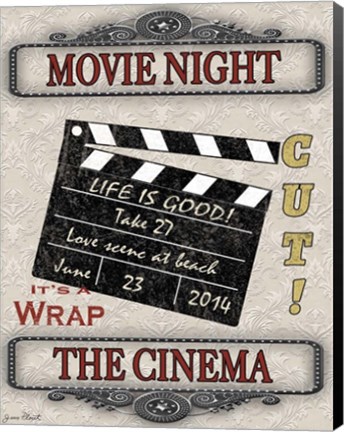 Framed Movie Night - Light I Print