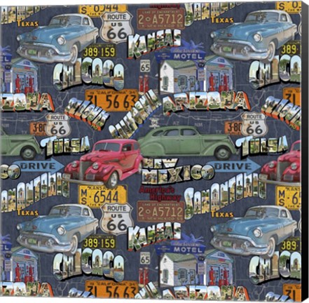 Framed Route 66 - Cars III Print