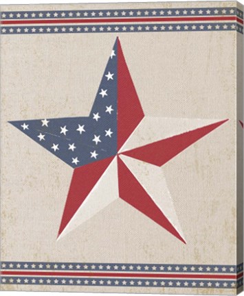 Framed Barn Star - White Print