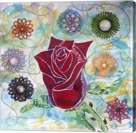Framed Rose Bud Print