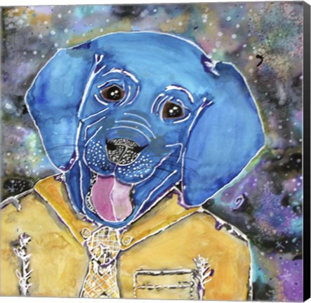 Framed Blue Collared Print