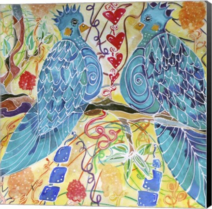 Framed Love Birds Print