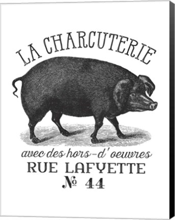 Framed French Pig Print