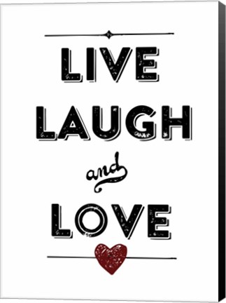 Framed Live Laugh Love Print