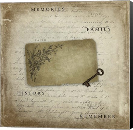 Framed Memories With Tag Key Print