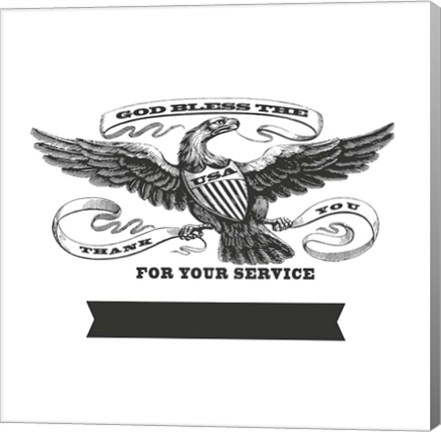 Framed Patriotic Eagle Service Print