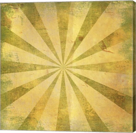 Framed Yellow Sunburst Grunge Print