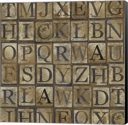 Framed Grungy Letters Large Print