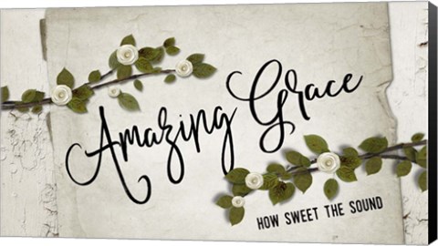 Framed Amazing Grace Floral Print