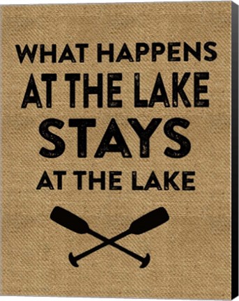 Framed Stays At The Lake Print