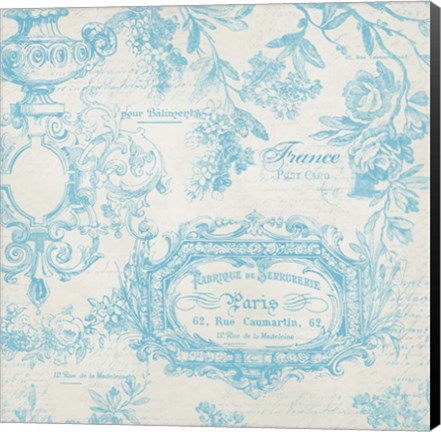 Framed French Blue Print