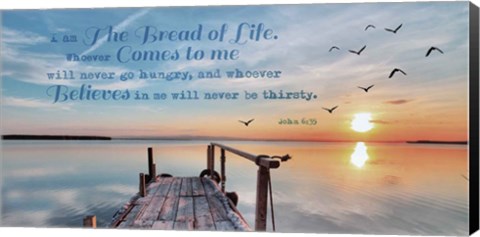 Framed John 6:35 I am the Bread of Life (Pier) Print