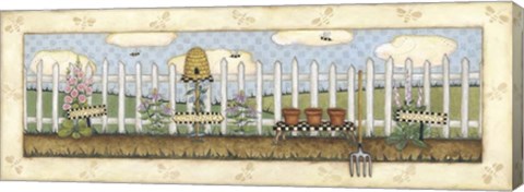 Framed Beehive Fence Print