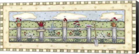 Framed Fenceline Flowers Print