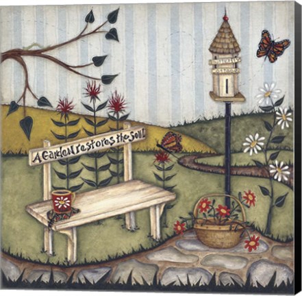 Framed Garden Restores The Soul Print