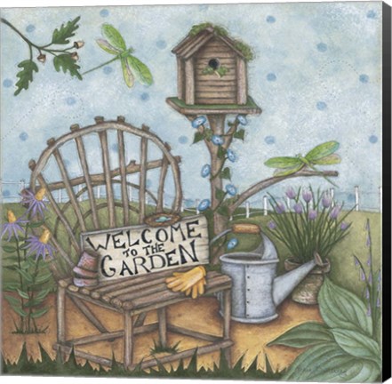Framed Welcome To The Garden 2 Print