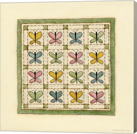 Framed Butterfly Patchwork Print