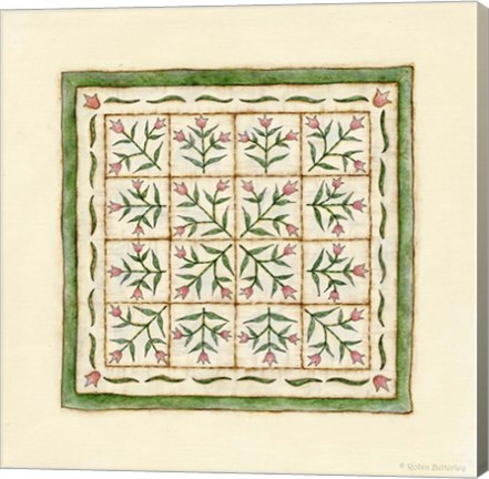 Framed Flower Patchwork Print