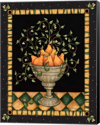 Framed Pears In Dish Print